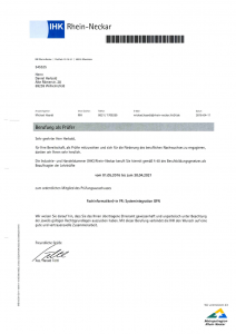IHK-Berufung für die Abnahme von Abschlussprüfungen (1/2)