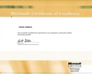 Microsoft Certified Technology Specialist