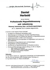 Seminar Professionelle Magnetfeldmessung- und Reduzierung