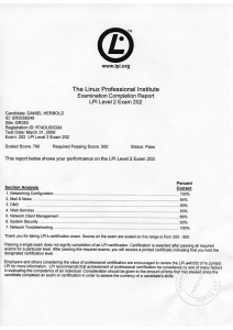 Linux Professional Institute - Level 201 Certification